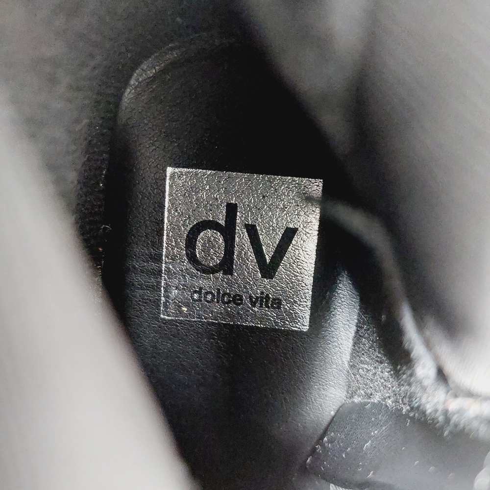 New DV by Dolce Vita Elyse Buckle Block Heel Black Boot.Over-The-Knee E878 - Picture 11 of 13